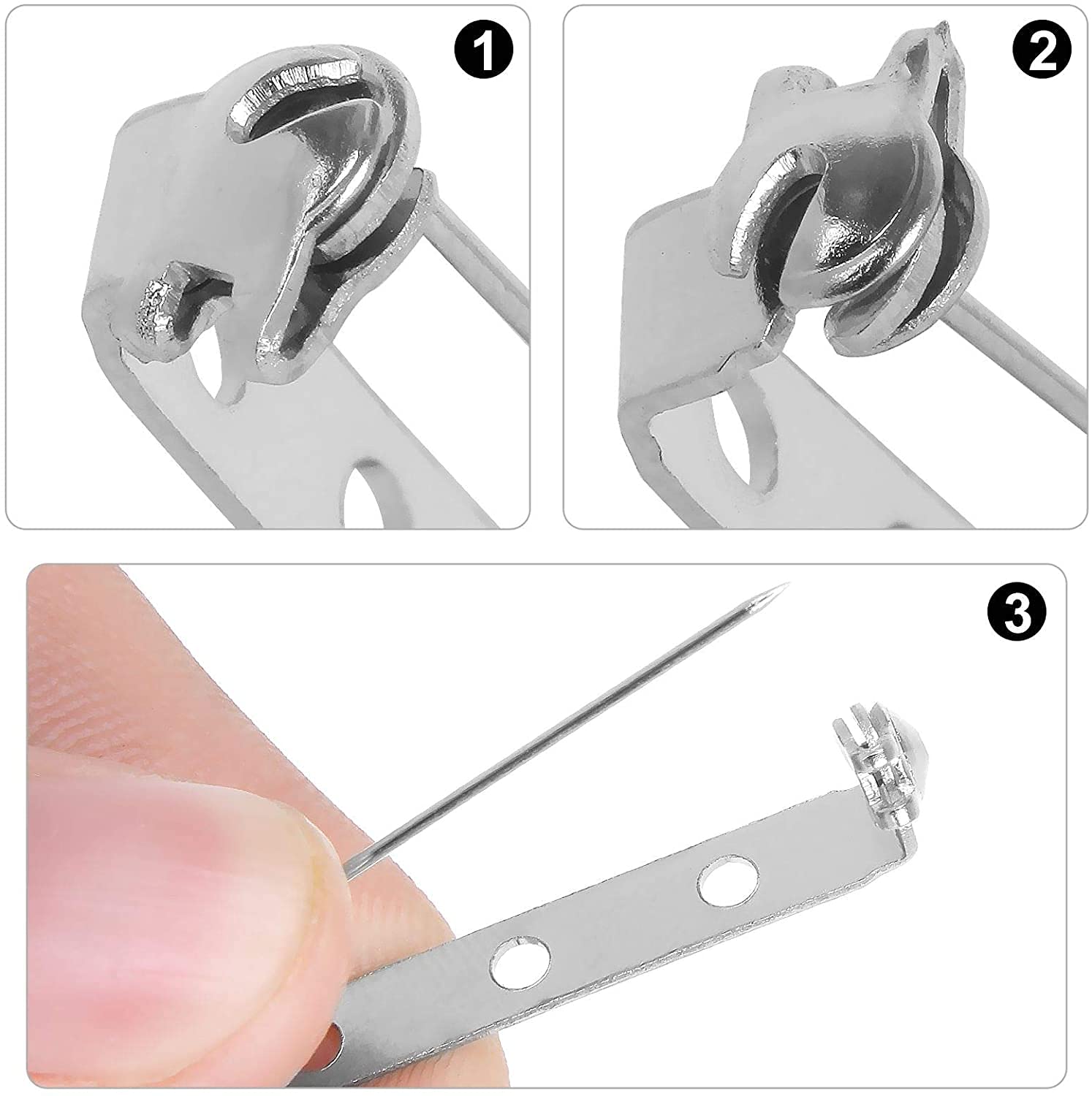 Amazon.com: AConnet 200 Pcs Silver Safety Pins 1.5 Inch (38mm